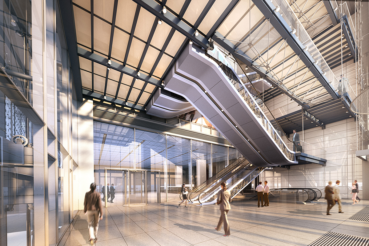 3 World Trade Center transit hall view - Copyright © Silverstein Properties, Inc.