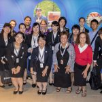 Nursing students affected by the 2011 tsunami in Tohoku, and 2 nursing students from Rutgers University toured the new 9/11 Tribute Museum led by volunteer Patricia Dorph.