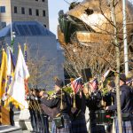 Re-dedication ceremony of the Fritz Koenig Sphere